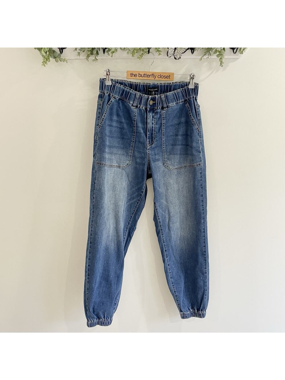 Universal Standard Elastic Barrel Wide Leg tapered leg Jeans Sz Xs 19-5213